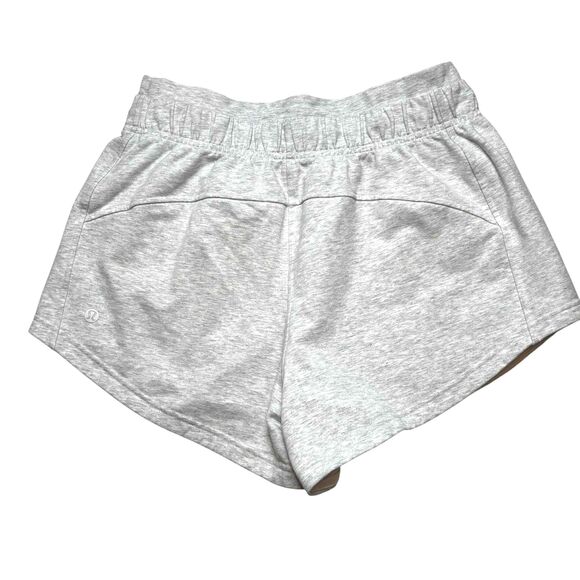 Lululemon Inner Glow High-Rise Short 3" *Heathered Core Ultra Light Grey - Picture 4 of 7
